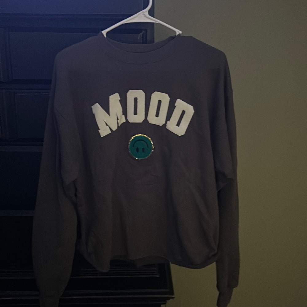 Hanes eco smart size medium long cropped sweatshirt.